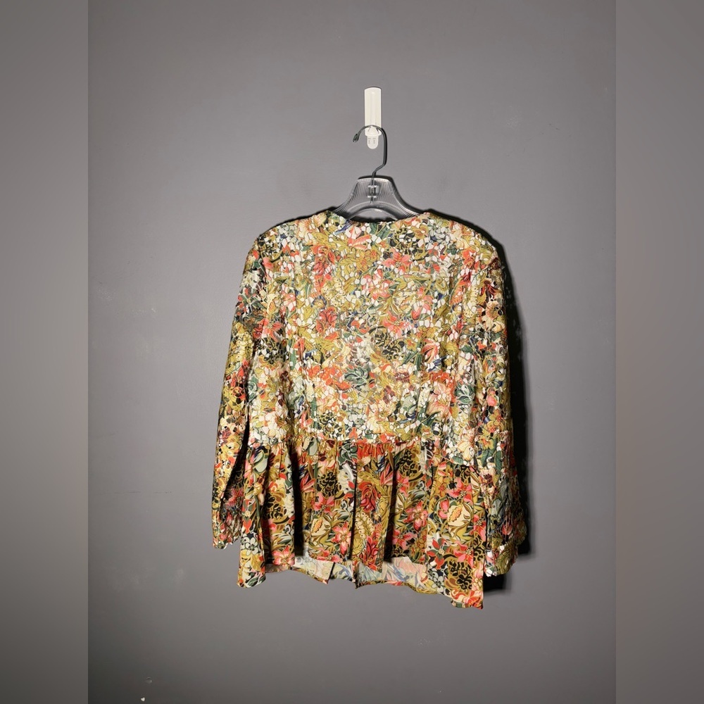 Soft Surroundings Ariege Floral Beaded Embroidered Jacket Size Medium - Picture 3 of 6